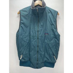 Vintage 90's Men's Patagonia Green Fleece Lined Vest Nylon Size Small